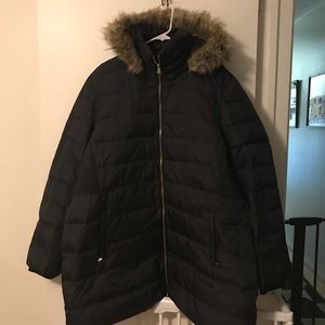 Black Padded jacket in a slightly longer style